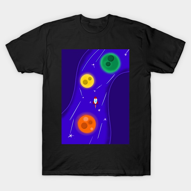 Space journey T-Shirt by Danwpap2